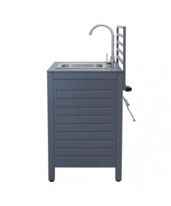 CUCINA DA ESTERNO MODULARE ELICA GARDEN "OKLAHOMA 2" CON LAVELLO IN ALLUMINIO ANTRACITE 90X62X125 CM
