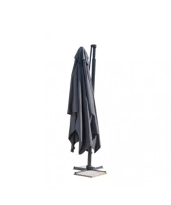 OMBRELLONE DA GIARDINO A BRACCIO LATERALE ELICA GARDEN "HAMEL" IN ALLUMINIO E POLIESTERE GRIGIO SCURO 300X400X265 CM
