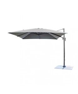 OMBRELLONE DA GIARDINO A BRACCIO LATERALE ELICA GARDEN "NEWTON" IN ALLUMINIO E POLIESTERE GRIGIO 200X300X250 CM
