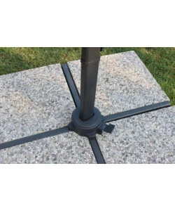 OMBRELLONE DA GIARDINO A BRACCIO LATERALE ELICA GARDEN "NEWTON" IN ALLUMINIO E POLIESTERE GRIGIO 200X300X250 CM