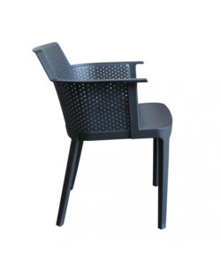 SEDIA DA ESTERNO IMPILABILE ELICA GARDEN "CATHY" IN POLIPROPILENE ANTRACITE 60X58X76,5 CM