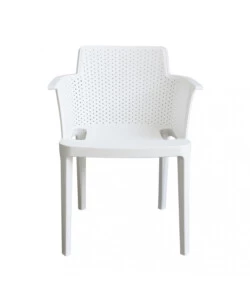 SEDIA DA ESTERNO IMPILABILE ELICA GARDEN "CATHY" IN POLIPROPILENE BIANCO 60X58X76,5 CM