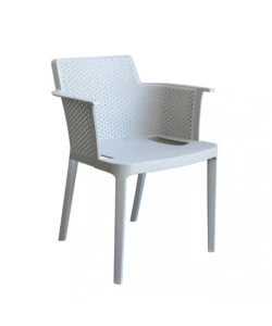 SEDIA DA ESTERNO IMPILABILE ELICA GARDEN "CATHY" IN POLIPROPILENE GRIGIO 60X58X76,5 CM