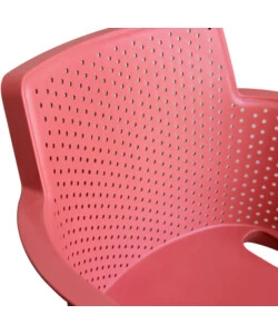 SEDIA DA ESTERNO IMPILABILE ELICA GARDEN "CATHY" IN POLIPROPILENE ROSSO CORALLO 60X58X76,5 CM