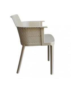 SEDIA DA ESTERNO IMPILABILE ELICA GARDEN "CATHY" IN POLIPROPILENE TORTORA 60X58X76,5 CM