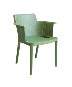 SEDIA DA ESTERNO IMPILABILE ELICA GARDEN "CATHY" IN POLIPROPILENE VERDE SCURO 60X58X76,5 CM