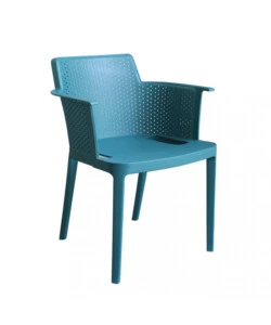 SEDIA DA ESTERNO IMPILABILE ELICA GARDEN "CATHY" IN POLIPROPILENE VERDE PETROLIO 60X58X76,5 CM