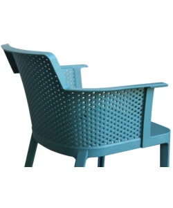 SEDIA DA ESTERNO IMPILABILE ELICA GARDEN "CATHY" IN POLIPROPILENE VERDE PETROLIO 60X58X76,5 CM