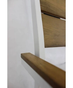 SEDIA DA ESTERNO ELICA GARDEN "CAYMAN" IN ALLUMINIO E POLYWOOD BIANCO 54X54X84 CM