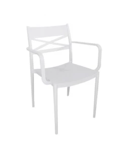 SEDIA DA ESTERNO ELICA GARDEN "DARLEEN" IN POLIPROPILENE BIANCO 55X55X81 CM