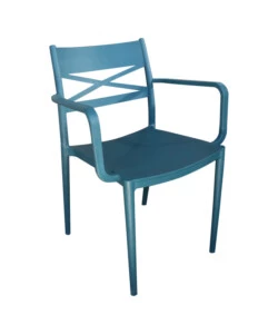 SEDIA DA ESTERNO ELICA GARDEN "DARLEEN" IN POLIPROPILENE BLU 55X55X81 CM