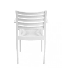 SEDIA DA ESTERNO IMPILABILE ELICA GARDEN "EVELINE" IN POLIPROPILENE BIANCO 58,5X55,2X84 CM