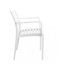 SEDIA DA ESTERNO IMPILABILE ELICA GARDEN "EVELINE" IN POLIPROPILENE BIANCO 58,5X55,2X84 CM