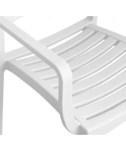 SEDIA DA ESTERNO IMPILABILE ELICA GARDEN "EVELINE" IN POLIPROPILENE BIANCO 58,5X55,2X84 CM