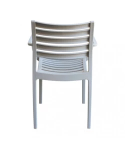SEDIA DA ESTERNO IMPILABILE ELICA GARDEN "EVELINE" IN POLIPROPILENE GRIGIO 58,5X55,2X84 CM