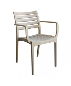 SEDIA DA ESTERNO IMPILABILE ELICA GARDEN "EVELINE" IN POLIPROPILENE TORTORA 58,5X55,2X84 CM