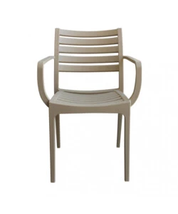 SEDIA DA ESTERNO IMPILABILE ELICA GARDEN "EVELINE" IN POLIPROPILENE TORTORA 58,5X55,2X84 CM