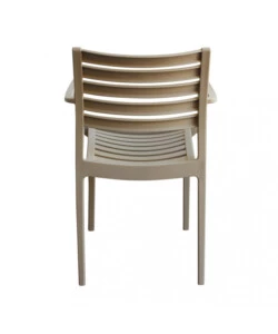 SEDIA DA ESTERNO IMPILABILE ELICA GARDEN "EVELINE" IN POLIPROPILENE TORTORA 58,5X55,2X84 CM