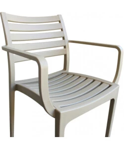 SEDIA DA ESTERNO IMPILABILE ELICA GARDEN "EVELINE" IN POLIPROPILENE TORTORA 58,5X55,2X84 CM
