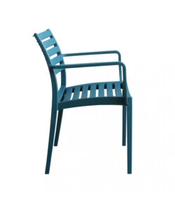 SEDIA DA ESTERNO ELICA GARDEN "EVELINE" IN POLIPROPILENE VERDE PETROLIO 58,5X55,2X84 CM