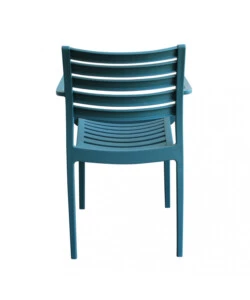 SEDIA DA ESTERNO ELICA GARDEN "EVELINE" IN POLIPROPILENE VERDE PETROLIO 58,5X55,2X84 CM
