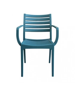 SEDIA DA ESTERNO ELICA GARDEN "EVELINE" IN POLIPROPILENE VERDE PETROLIO 58,5X55,2X84 CM