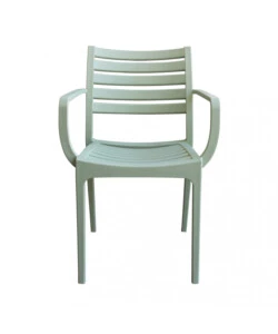 SEDIA DA ESTERNO IMPILABILE ELICA GARDEN "EVELINE" IN POLIPROPILENE VERDE CHIARO 58,5X55,2X84 CM