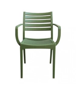 SEDIA DA ESTERNO IMPILABILE ELICA GARDEN "EVELINE" IN POLIPROPILENE VERDE SCURO 58,5X55,2X84 CM