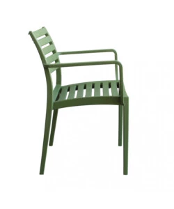 SEDIA DA ESTERNO IMPILABILE ELICA GARDEN "EVELINE" IN POLIPROPILENE VERDE SCURO 58,5X55,2X84 CM