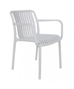 SEDIA DA ESTERNO IMPILABILE ELICA GARDEN "GIULY" IN POLIPROPILENE BIANCO 58X57X80 CM