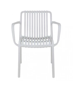 SEDIA DA ESTERNO IMPILABILE ELICA GARDEN "GIULY" IN POLIPROPILENE BIANCO 58X57X80 CM