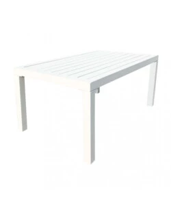 SET DA GIARDINO ELICA GARDEN "HELSINKI" IN ALLUMINIO BIANCO CON 2 POLTRONE, UN DIVANO E UN TAVOLINO
