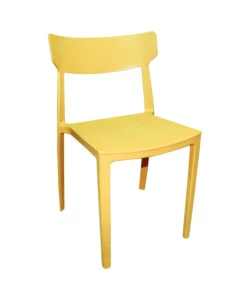 SEDIA DA ESTERNO ELICA GARDEN "DEBBY" IN POLIPROPILENE GIALLO 46,5X49X80,5 CM