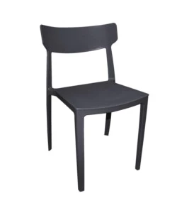 SEDIA DA ESTERNO ELICA GARDEN "DEBBY" IN POLIPROPILENE GRIGIO SCURO 46,5X49X80,5 CM