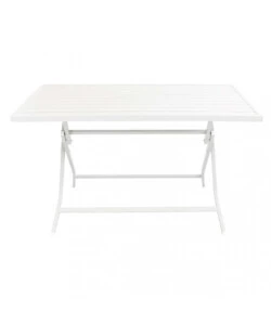 TAVOLO DA GIARDINO PIEGHEVOLE ELICA GARDEN "ALABAMA" IN ALLUMINIO BIANCO 77X130X73 CM
