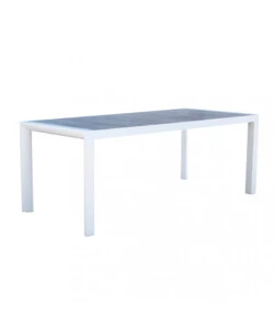 TAVOLO DA GIARDINO ELICA GARDEN "CARSON" IN ALLUMINIO BIANCO 194,5X90X74 CM