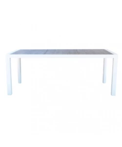 TAVOLO DA GIARDINO ELICA GARDEN "CARSON" IN ALLUMINIO BIANCO 194,5X90X74 CM