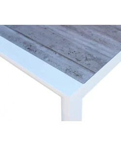 TAVOLO DA GIARDINO ELICA GARDEN "CARSON" IN ALLUMINIO BIANCO 194,5X90X74 CM