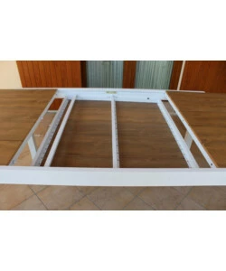 TAVOLO DA GIARDINO ALLUNGABILE ELICA GARDEN "CAYMAN" IN ALLUMINIO BIANCO E POLYWOOD 160/240X95X74 CM