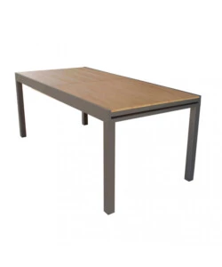 TAVOLO DA GIARDINO ALLUNGABILE ELICA GARDEN "CAYMAN" IN ALLUMINIO E POLYWOOD TAUPE 160/240X95X74 CM