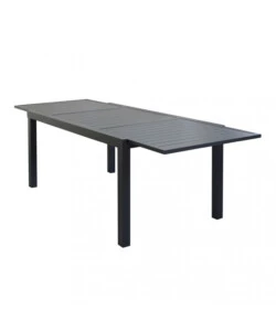 TAVOLO DA GIARDINO ALLUNGABILE ELICA GARDEN "FORMENTERA" IN ALLUMINIO ANTRACITE 160/240X100X75 CM