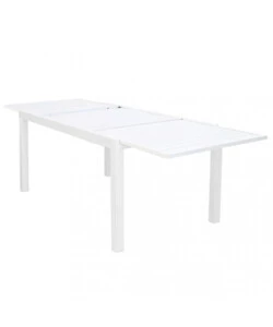 TAVOLO DA GIARDINO ALLUNGABILE ELICA GARDEN "FORMENTERA" IN ALLUMINIO BIANCO 200/300X100X75 CM