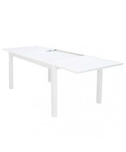 TAVOLO DA GIARDINO ALLUNGABILE ELICA GARDEN "FORMENTERA" IN ALLUMINIO BIANCO 200/300X100X75 CM