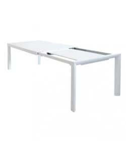 TAVOLO DA GIARDINO ALLUNGABILE ELICA GARDEN "HOUSTON" IN ALLUMINIO BIANCO 160/240X100x75 CM