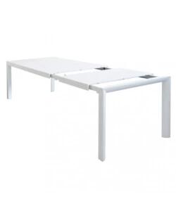 TAVOLO DA GIARDINO ALLUNGABILE ELICA GARDEN "HOUSTON" IN ALLUMINIO BIANCO 160/240X100x75 CM