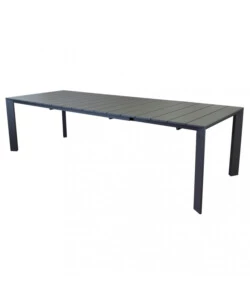 TAVOLO DA GIARDINO ALLUNGABILE ELICA GARDEN "SACRAMENTO" IN ALLUMINIO ANTRACITE 165/215X85X75 CM