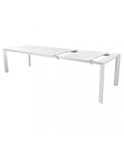 TAVOLO DA GIARDINO ALLUNGABILE ELICA GARDEN "SACRAMENTO" IN ALLUMINIO BIANCO 165/215X85X75 CM