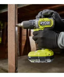 KIT TRAPANO A PERCUSSIONE BRUSHLESS E COMPRESSORE PORTATILE RYOBI - CON 2 BATTERIE 18V 2AH