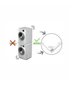KIT DI SOVRAPPOSIZIONE UNIVERSALE PER LAVATRICE E ASCIUGATRICE "TORRE UP" BIANCO 61,2X6X56,2 CM