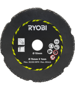 KIT 3 DISCHI PER SMERIGLIATRICE RYOBI 76 MM